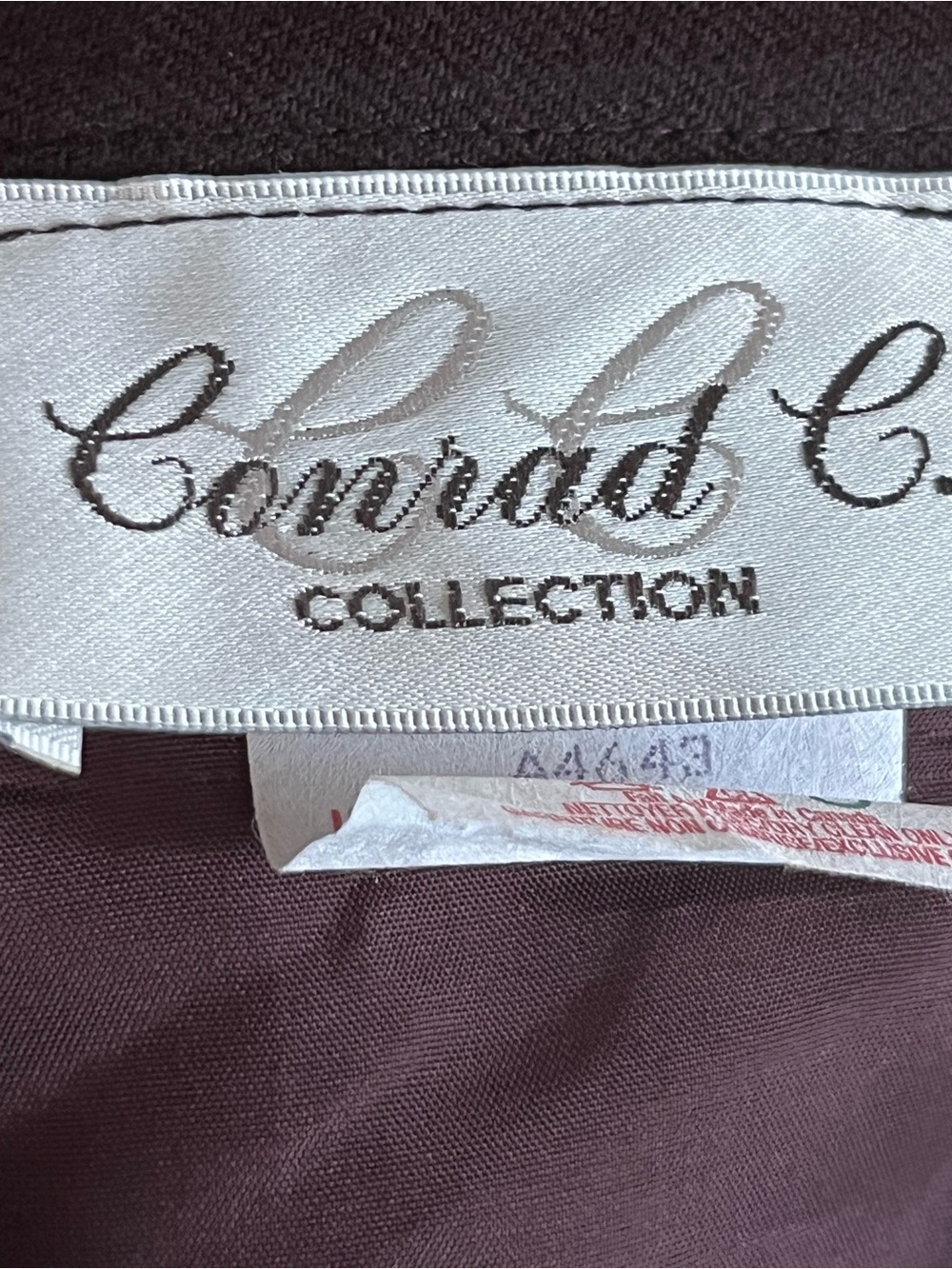 Conrad C. Collection Wool Front Slit Maxi Skirt Metal Detail— Deep Brown 8